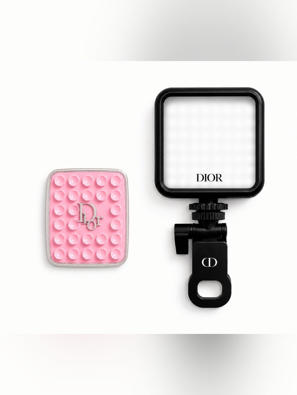 Dior octobuddy Phone Grip & Black LED Clip-On Phone Light.